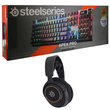 SteelSeries Apex Pro Full Size Wired OmniPoint Gaming Keyboard Gen 3 with SteelSeries Arctis Nova 3 Wired Gaming Headset