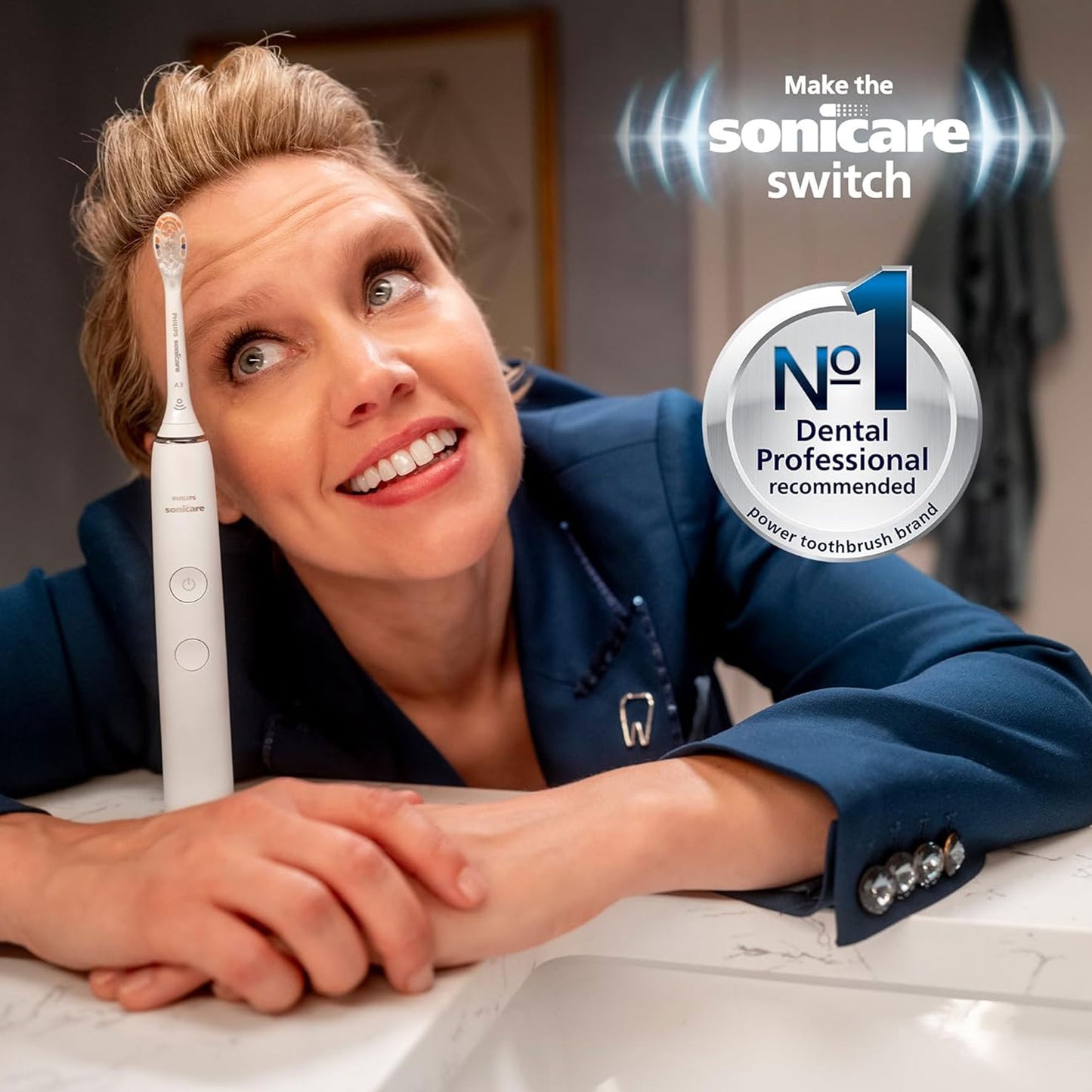 Philips Sonicare ExpertClean 7500 Rechargeable Electric Toothbrush HX9690 Black and White