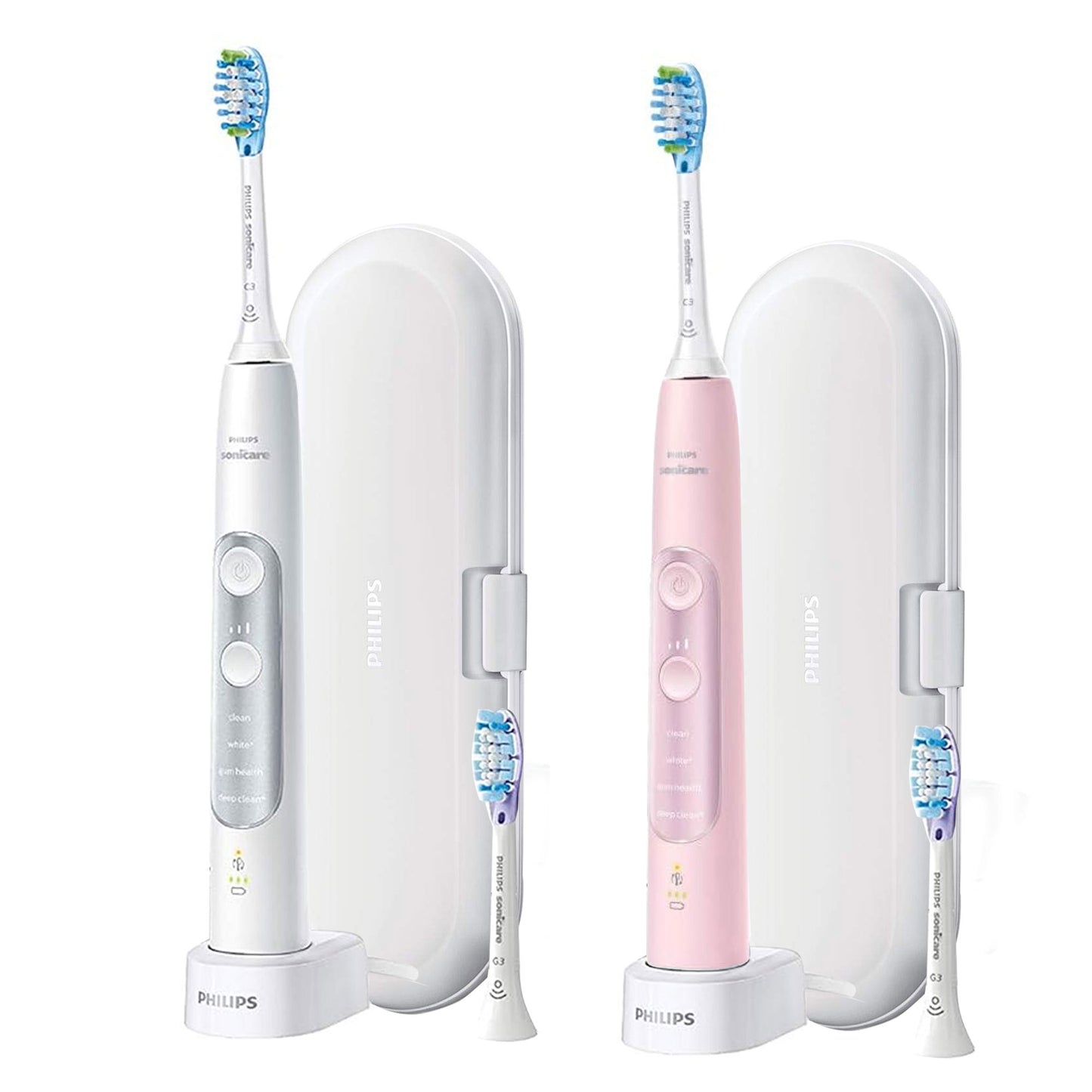 Philips Sonicare ExpertClean 7500 Rechargeable Electric Toothbrush HX9690 White and Pink