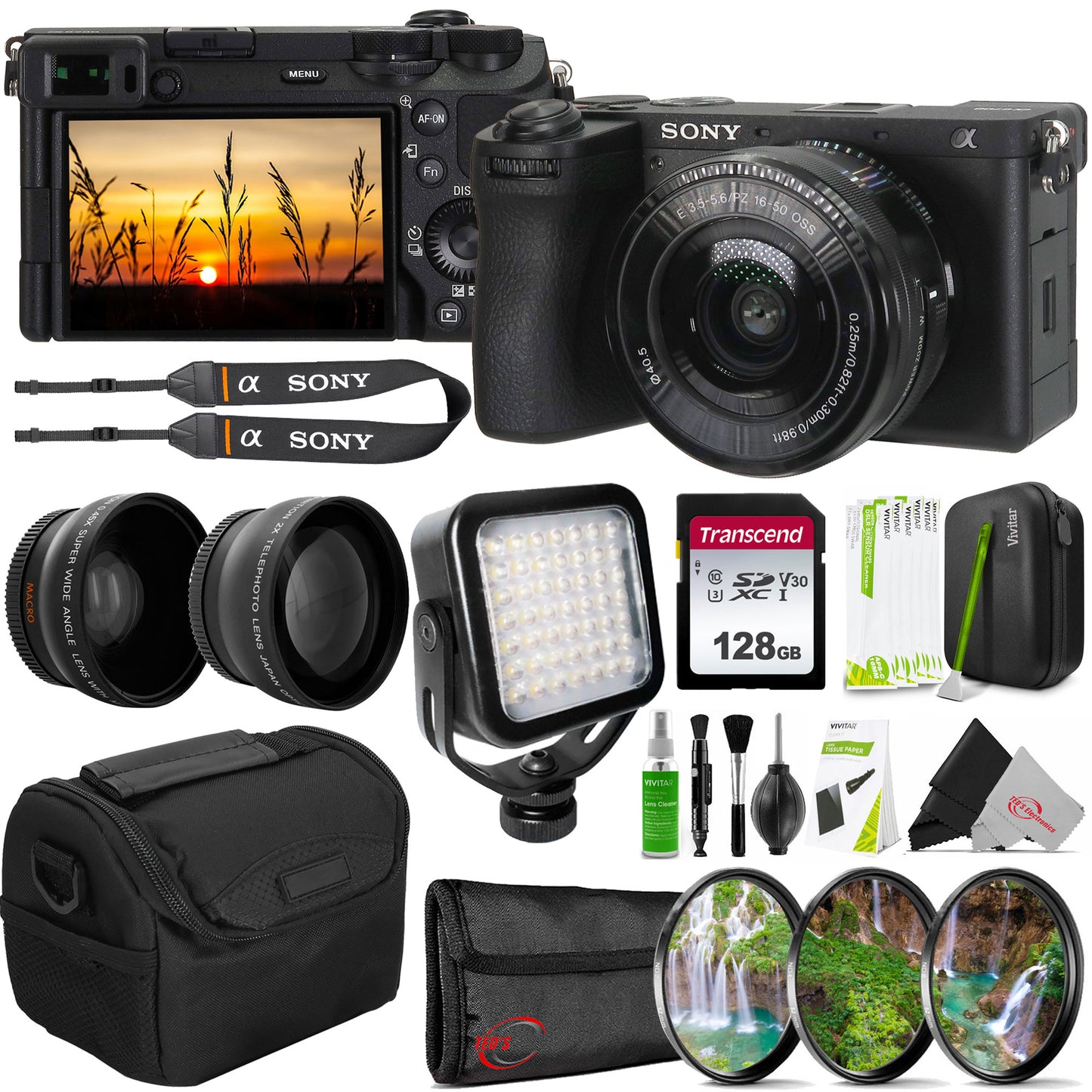 Sony a6700 Mirrorless Camera with 16-50mm f/3.5-5.6 Lens (Black) Complete Accessory Bundle