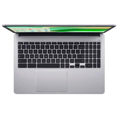 Acer Chromebook 315 15.6" Full HD Laptop - Intel Celeron N4500, 4GB LPDDR4X, 64GB eMMC (Sparkly Silver) with Case + Poly Blackwire 5220 Stereo Wired Headset Bundle