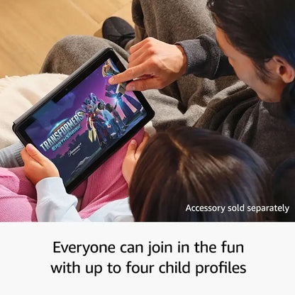 Amazon Fire HD 10 64GB 10.1" Tablet with Wi-Fi - 13th Gen (Lilac) + Vidpro 2-Person Wireless Lavalier Microphone Bundle