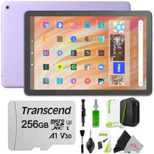 Amazon Fire HD 10 64GB 10.1" Tablet with Wi-Fi - 13th Gen (Lilac) + 256GB MicroSDXC Accessory Bundle