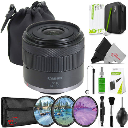 Canon RF-S 14-30mm f/4-6.3 IS STM PZ Lens (Canon RF) Basic Lens Accessory Bundle
