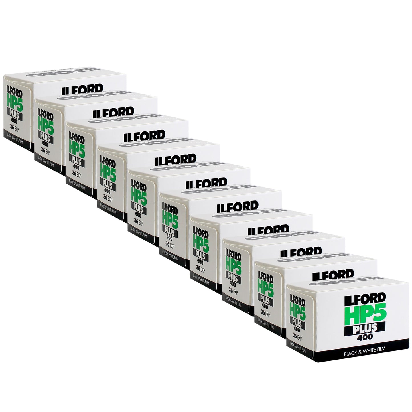 Ilford HP5 Plus Black & White Negative Film 35mm Roll Film, 36 Exposures - 10 Pack