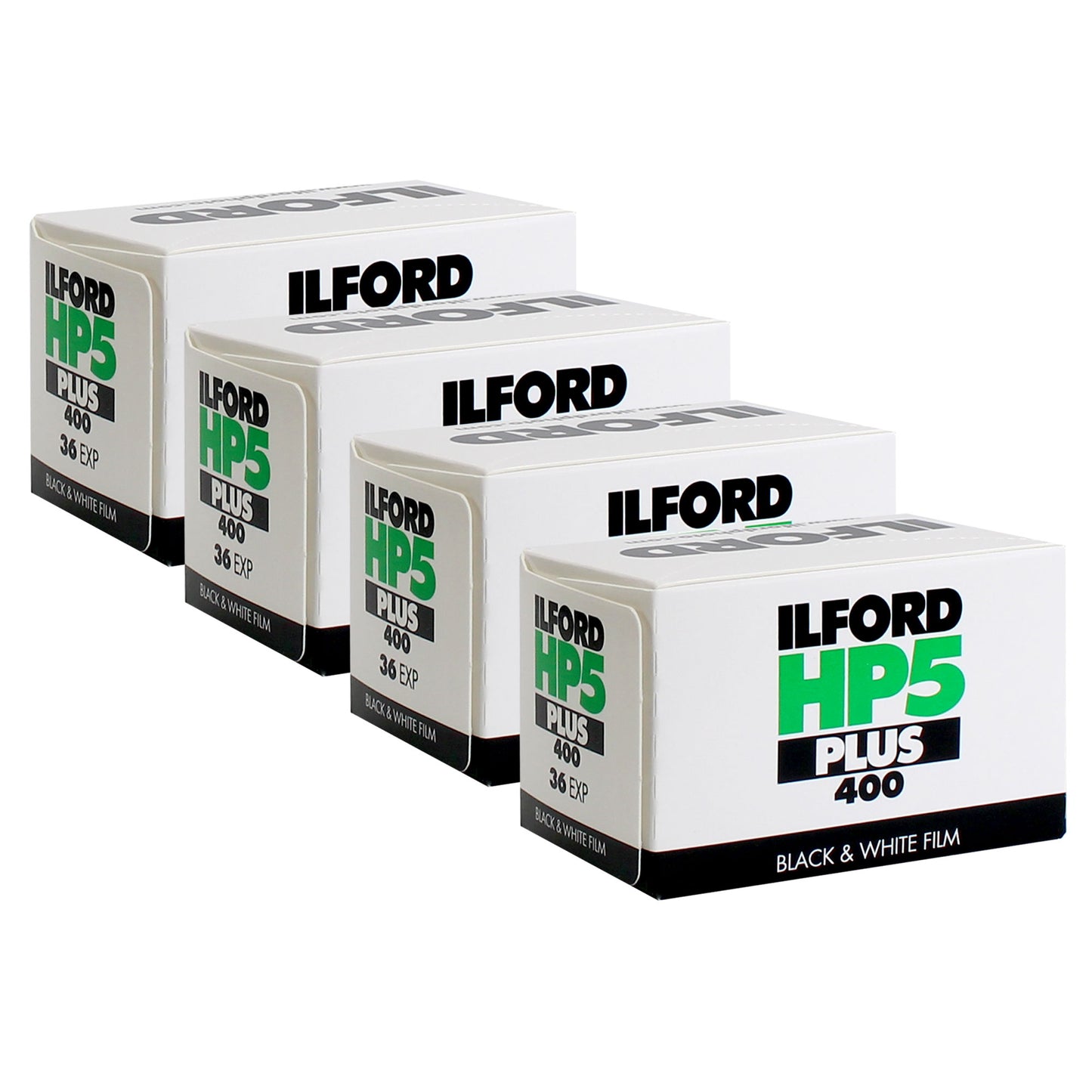 Ilford HP5 Plus Black & White Negative Film 35mm Roll Film, 36 Exposures - 4 Pack