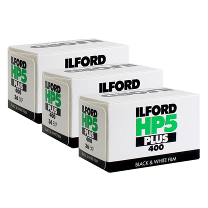Ilford HP5 Plus Black & White Negative Film 35mm Roll Film, 36 Exposures - 3 Pack