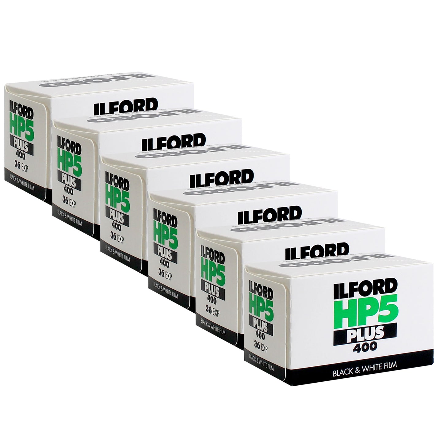 Ilford HP5 Plus Black & White Negative Film 35mm Roll Film, 36 Exposures - 6 Pack