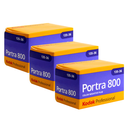 Kodak Portra 800 Color Negative Film (35mm Roll Film, 36 Exposures) - 3 Pack