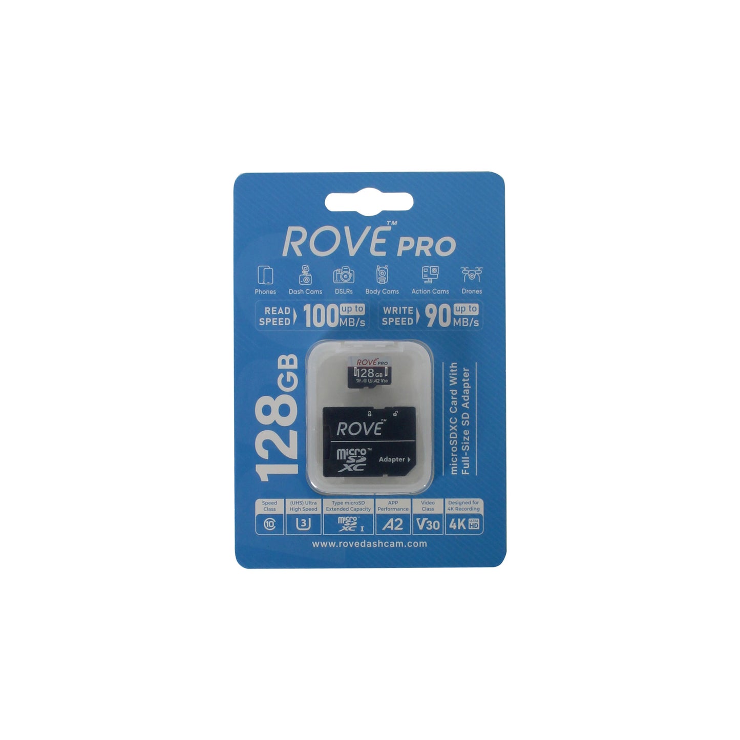 ROVE R2-4K DUAL Dash Cam Front and Rear, STARVIS 2 Sensor, FREE 128GB Card Included, 5G WiFi - up to 20MB/s Fastest Download Speed with App, 4K 2160P/FHD Dash Camera for Cars, 3" IPS, 24H Parking Mode