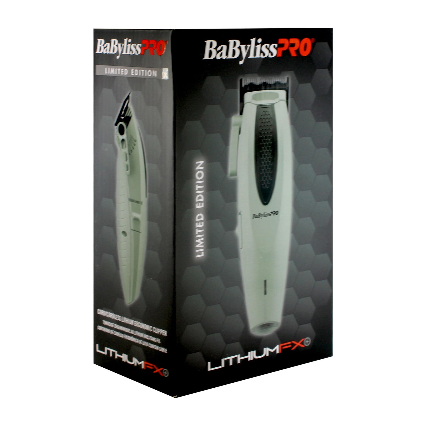 BaByliss Pro LITHIUMFX+ Limited Edition Cordless Lithium Ergonomic Trimmer (Grey) FX773NGY with Clipper (Grey) FX673NSGY