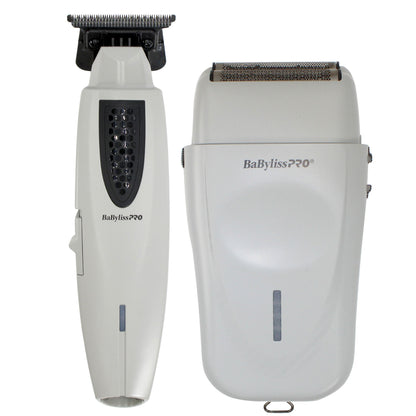 BaByliss Trimmer FX773NGY + LithiumFX+ Double Foil Shaver FXFS573GY Cordless Grooming Set