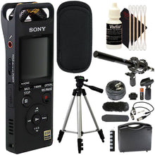 Sony PCM-A10 High-Resolution Audio Recorder Black + VidPro 1"Pr Shotgun Microphone Kit w/ Case and Accessory Kit