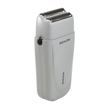 BaByliss Pro Limited Edition LithiumFX+ Cord/Cordless Lithium Ergonomic Double Foil Shaver (Gray) FXFS573GY with Barberology Comb Set - Red