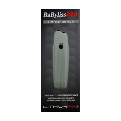 BaByliss Pro Limited Edition LithiumFX+ Cord/Cordless Lithium Ergonomic Double Foil Shaver (Gray) FXFS573GY with Barberology Comb Set - Red