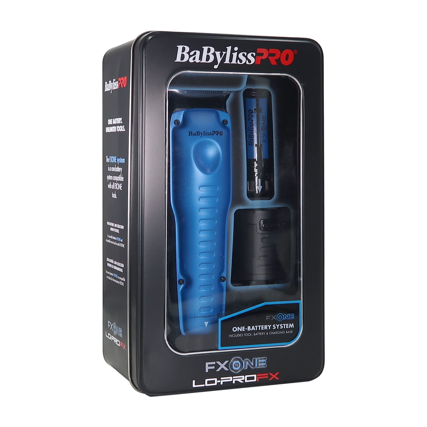Babyliss Pro Nano Titanium Portofino 6600 Full-Size Hair Dryer Blue BNT6610N with LIMITED EDITION LO-PROFX Cordless Clipper (Blue) FX829BL Bundle
