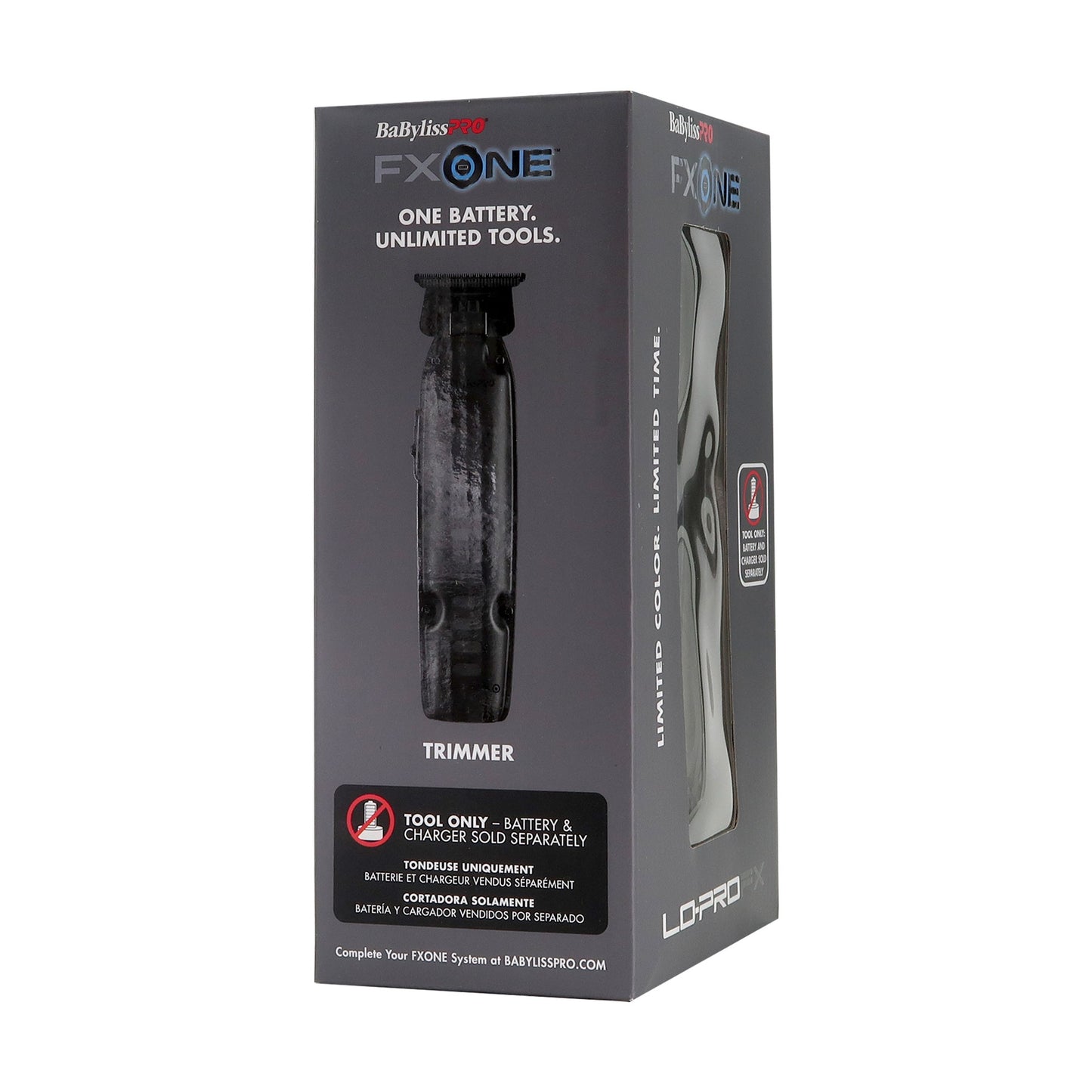 BaByliss Pro LIMITED EDITION Cordless Metal Double Foil Shaver (Purple) FXFS2P with FXONE LO-PROFX LIMITED EDITION Trimmer - Matte Black FX729MBLT