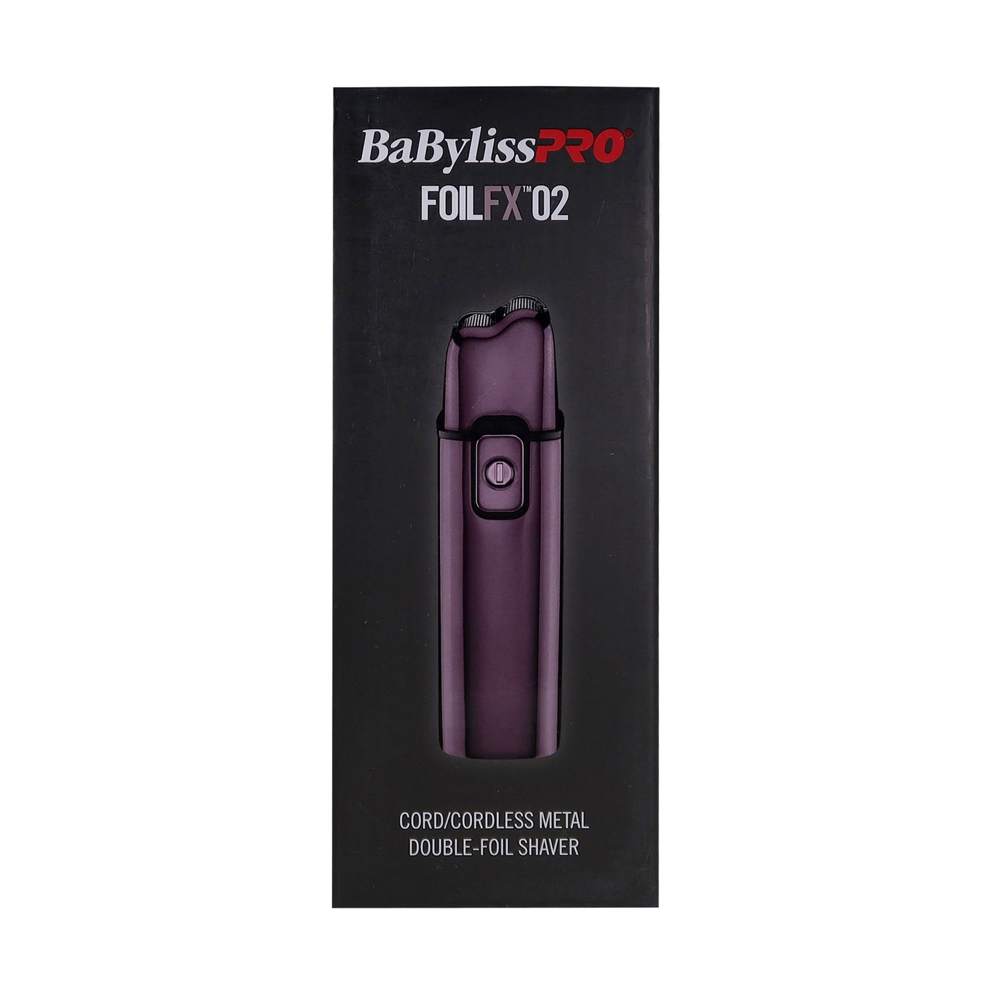 BaByliss Pro LIMITED EDITION Cordless Metal Double Foil Shaver (Purple) FXFS2P with Barberology 9" Comb and Barber Apron
