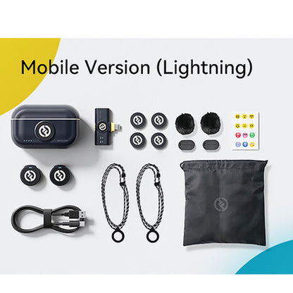 Hollyland LARK M2 Wireless Lavalier Microphone with Lightning Plug (Duo,Shine Charcoal)