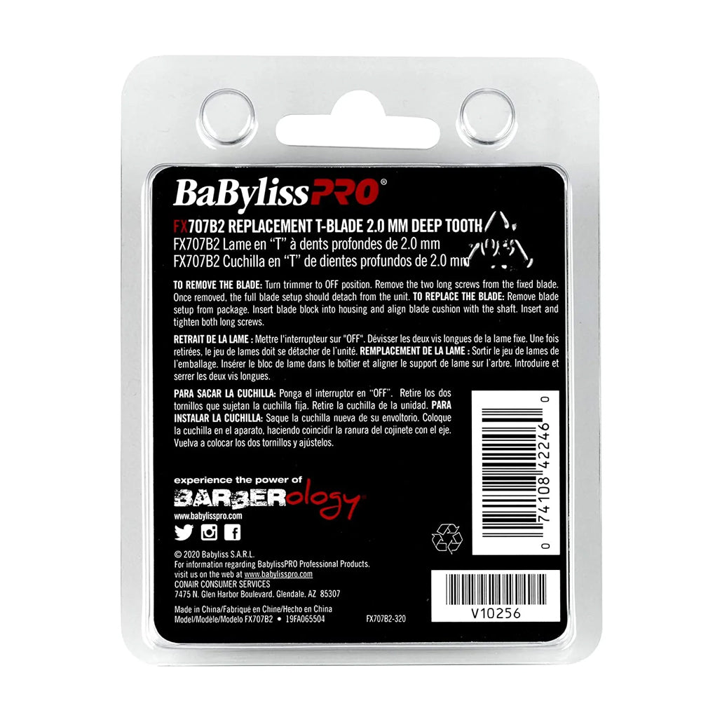 5 Unit BaByliss PRO Deep Tooth Graphite Replacement Blade BB-FX707B2