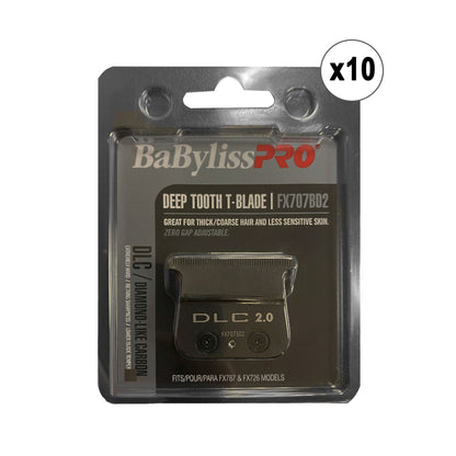 Babyliss Pro DLC 2.0MM Deep Tooth T-Blade FX707BD2 - 10 Packs