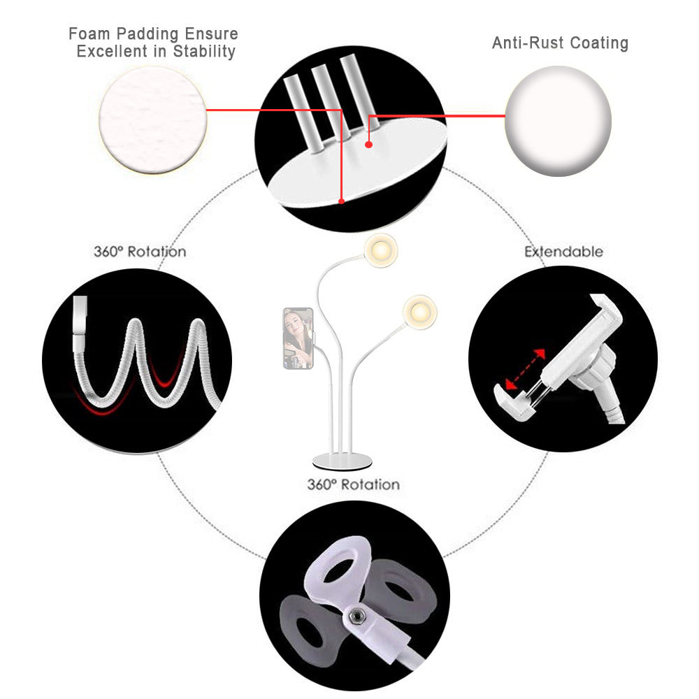 Hollyland LARK M2 DUO 2-Person Wireless Microphone System with Lightning Connector + Desktop Stand + Music Maker Mix and Master Suite Software