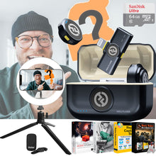 Hollyland LARK M2 Wireless Lavalier Microphone with Lightning Plug (Duo,Shine Charcoal) Accessory Bundle