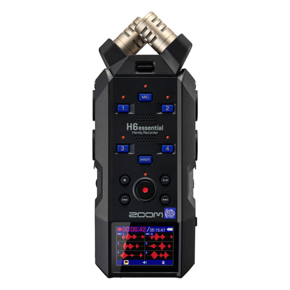 Zoom H6essential 6-Track 32-Bit Float Portable Audio Recorder + Zoom EXH-6e Dual XLR-1/4" TRS Input Capsule for H6essential Portable Recorder