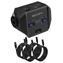 Zoom EXH-6e Dual XLR-1/4" TRS Input Capsule for H6essential Portable Recorder with 4x Pig Hog 8mm XLR Microphone Cable