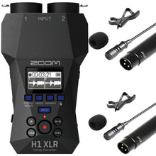 Zoom H1 XLR Portable Audio Recorder for Video with 2x Wired XLR Lavalier Microphone