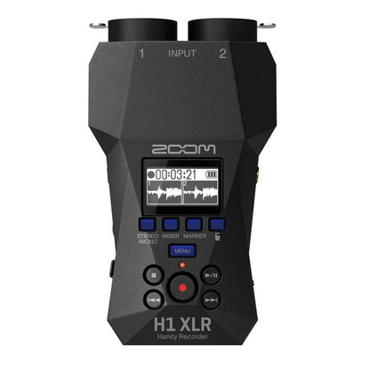 Zoom H1 XLR Portable Audio Recorder for Video with 2x Wired XLR Lavalier Microphone