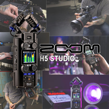 Zoom H5Studio Recorder + BTA-1 Bluetooth Adapter + 128GB SD + 2x AA Batteries Bundle