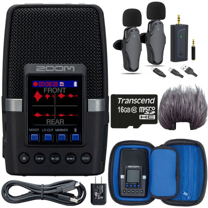 Zoom H2essential Multi-Mic 32-Bit Float Handy Recorder with APH-2e Accessory Pack for H2essential Portable Recorder + Accessories