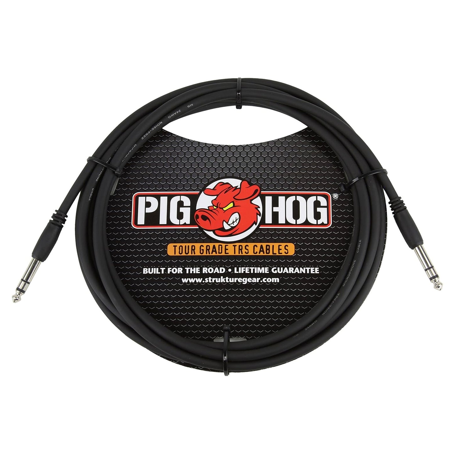 Pig Hog PTRS15 High Performance 1/4" TRS Instrument Cable, 15 Feet