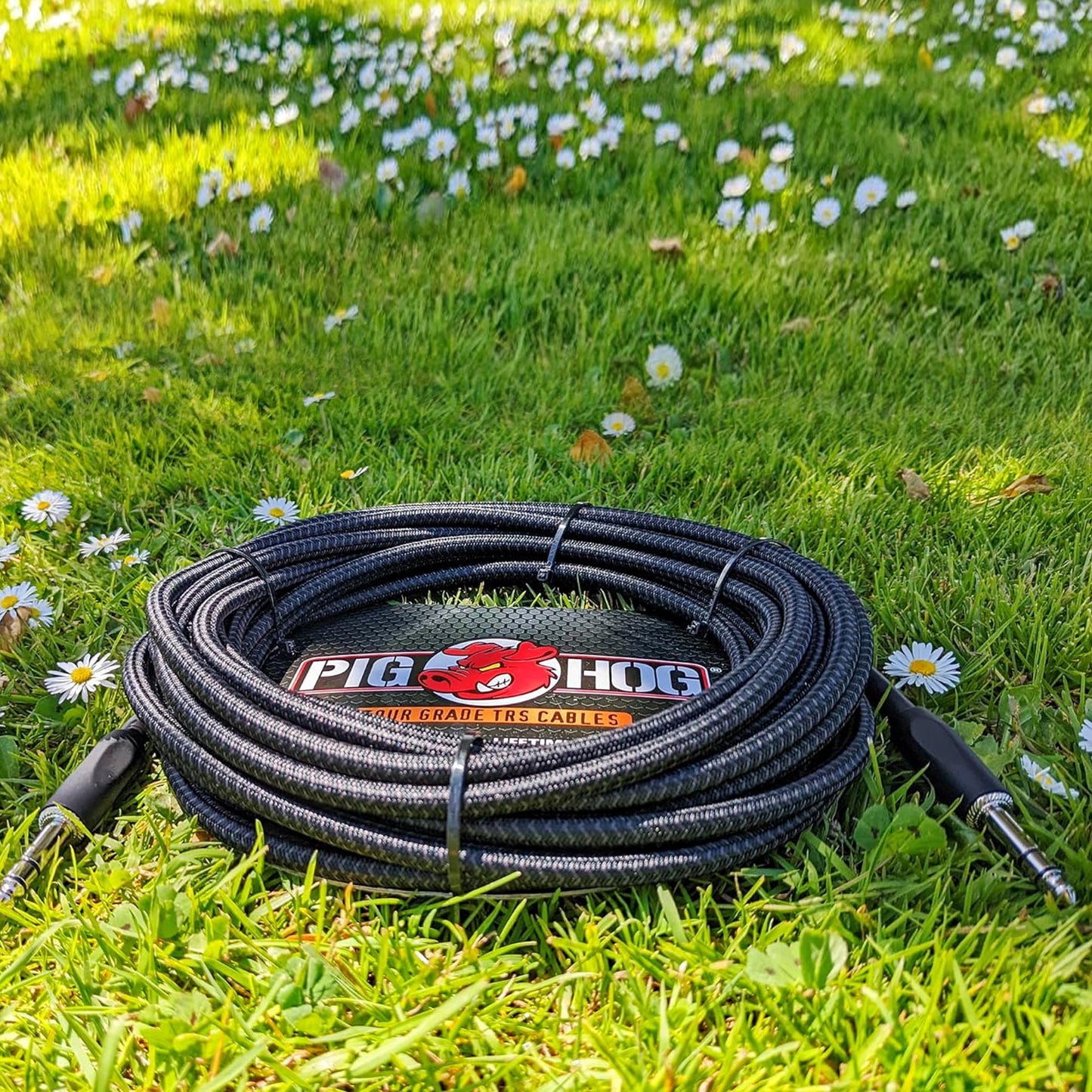 Pig Hog PTRS15 High Performance 1/4" TRS Instrument Cable, 15 Feet - 10 Pack