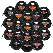 Pig Hog PTRS30BK Black Woven TRS Cable 30ft - 20 Pack