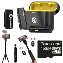 Hollyland Lark C1 Duo 2-Person Wireless Microphone System for Mobile Devices, Black with Content Creation Bundle