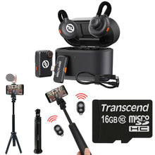 Hollyland LARK M2S Combo Wireless Microphone System with USB-C to Lightning - Universal Compatibility (Space Gray) with Content Creation Bundle