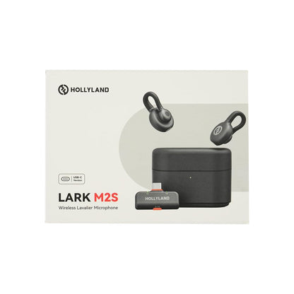 Hollyland LARK M2 2.4GHz 2-Person Wireless Lavalier Microphone System with USB-C Plug & Play (Shine Charcoal) + Vivitar 13 Inch Foldable Pocket Tripod with Wireless Remote and Smart Phone Bracket + 16GB Transcend MicroSD Memory Card with Adapter