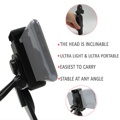 Hollyland Lark C1 Duo 2-Person Wireless Microphone System with USB-C Connector for Mobile Devices, Black + Vivitar compact Selfie Video Tripod + 16GB Transcend MicroSD Memory Card with Adapter