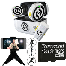 Hollyland LARK M2 DUO 2-Person Wireless Microphone System with Lightning Connector (2.4 GHz, Ivory White) Video Bundle