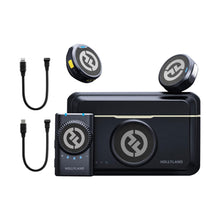 Hollyland LARK M2 DUO 2-Person Wireless Camera-Mount Microphone System - Universal Compatible (2.4 GHz, Shine Charcoal) Video Bundle