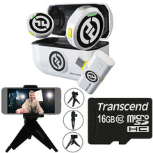 Hollyland LARK M2 DUO 2-Person Wireless Microphone System with USB-C Connector (2.4 GHz, Ivory White) Video Bundle