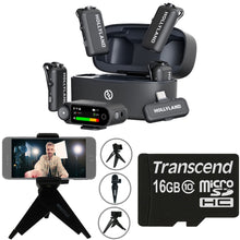 Hollyland LARK MAX 2 Combo 4-Person Wireless Microphone System for Cameras and Mobile Devices (Space Gray, 2.4 GHz) Video Bundle