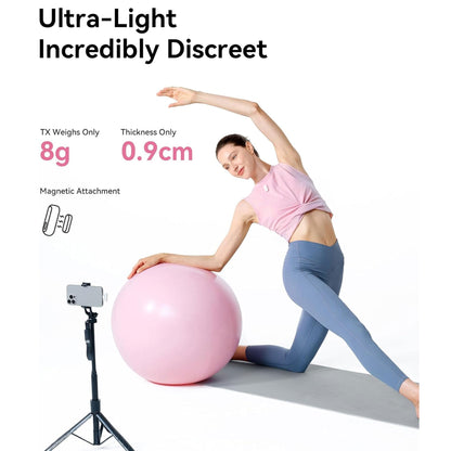 Hollyland LARK A1 Combo 2-Person Wireless Microphone System with USB-C and Lightning Connectors for Mobile Devices (Ivory White, 2.4 GHz)