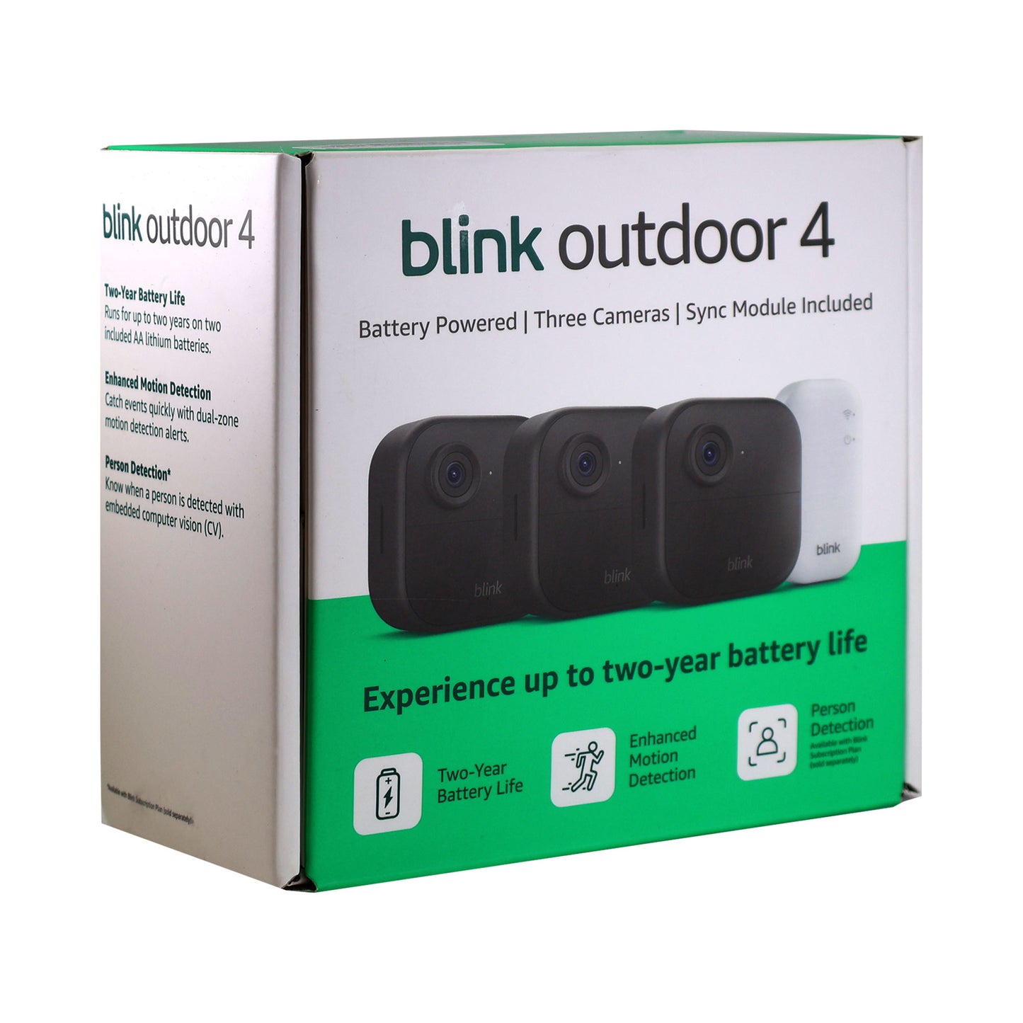2x Blink Outdoor 4 (newest model) Wireless Smart Security Camera - Sync Module Core Included (3 Cameras)