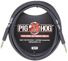 8x Pig Hog Tour Grade 10ft Instrument Cable 1/4" to 1/4" Straight Connectors Black - PH10