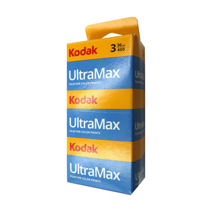 Kodak UltraMax 400 Color Negative Film (35mm, 36 Exposures) - 3 Pack + 6x Kodak GOLD 200 Color Negative Film 35mm Roll Film, 24 Exposures
