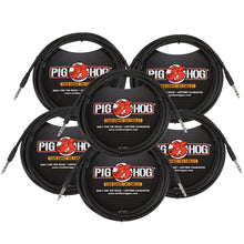 6x Pig Hog 10ft 1/4" TRS - 1/4" TRS Cable