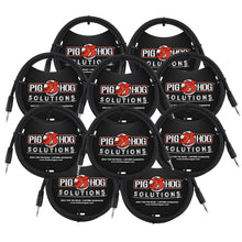 10x Pig Hog Solutions 3.5mm TRS to 3.5mm TRS Adapter Cable, 6ft